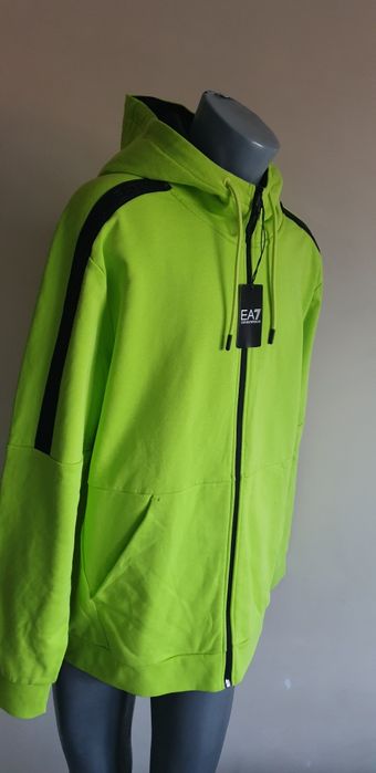 Emporio Armani EA7 Full Zip Hoodie  XL / 2XL НОВО ОРИГИНАЛ Мъжко Горни