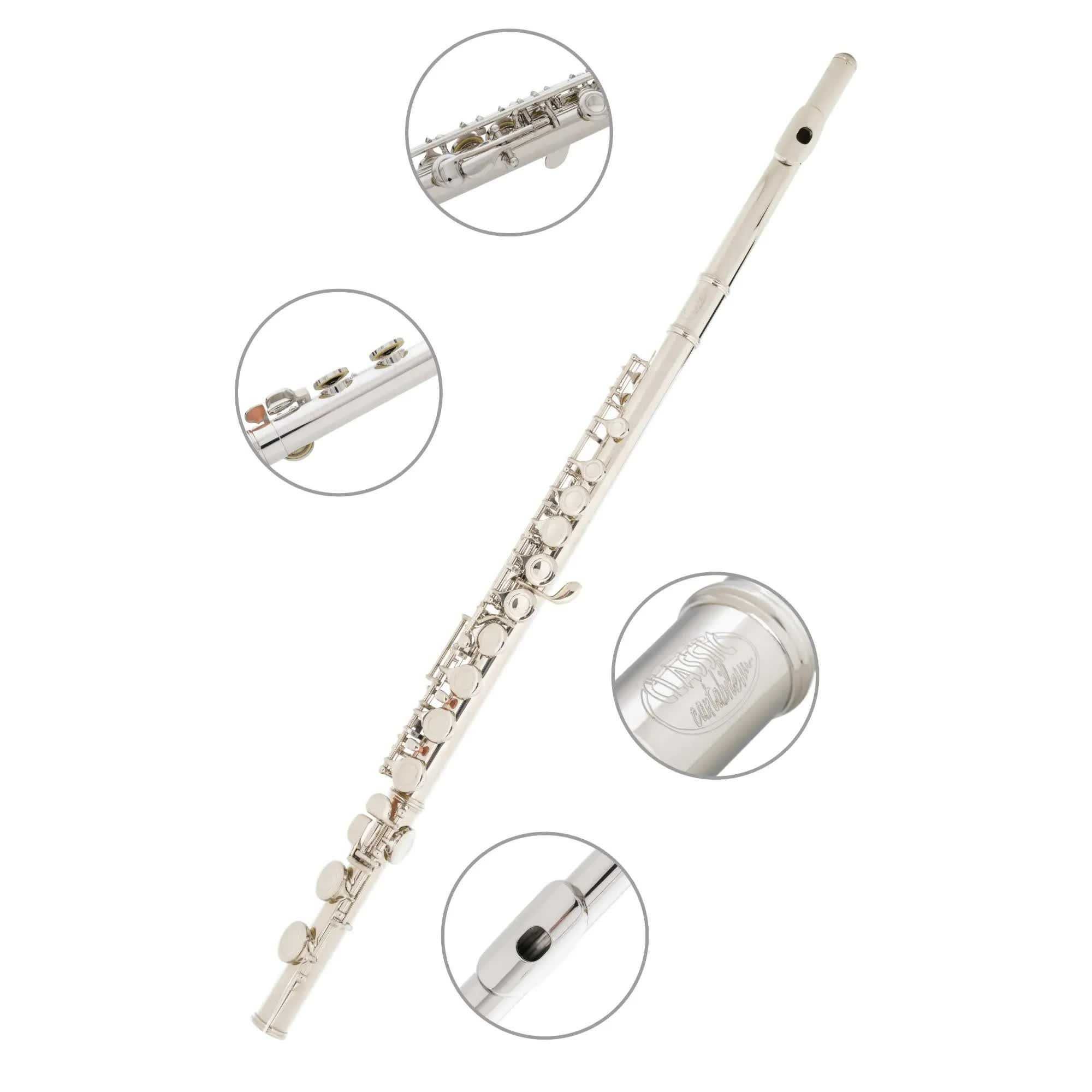 Set Flaut Classic Cantabile Junior FL-100 Nikel Silver