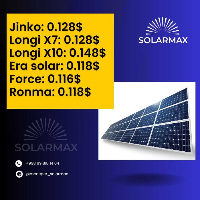 Jinko, Longi X7, Longi X10, Era solar, Force, Ronma