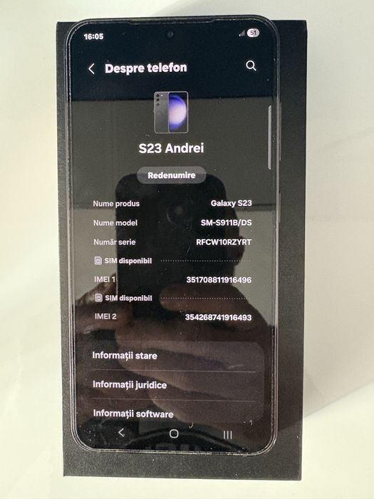 Samsung S23, 256 GB, full box, excelent!
