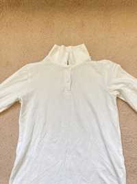 Детска бяла блуза с дълъг ръкав
