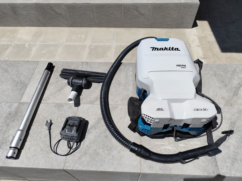 Makita акумулаторна гръбна прахосмукачка