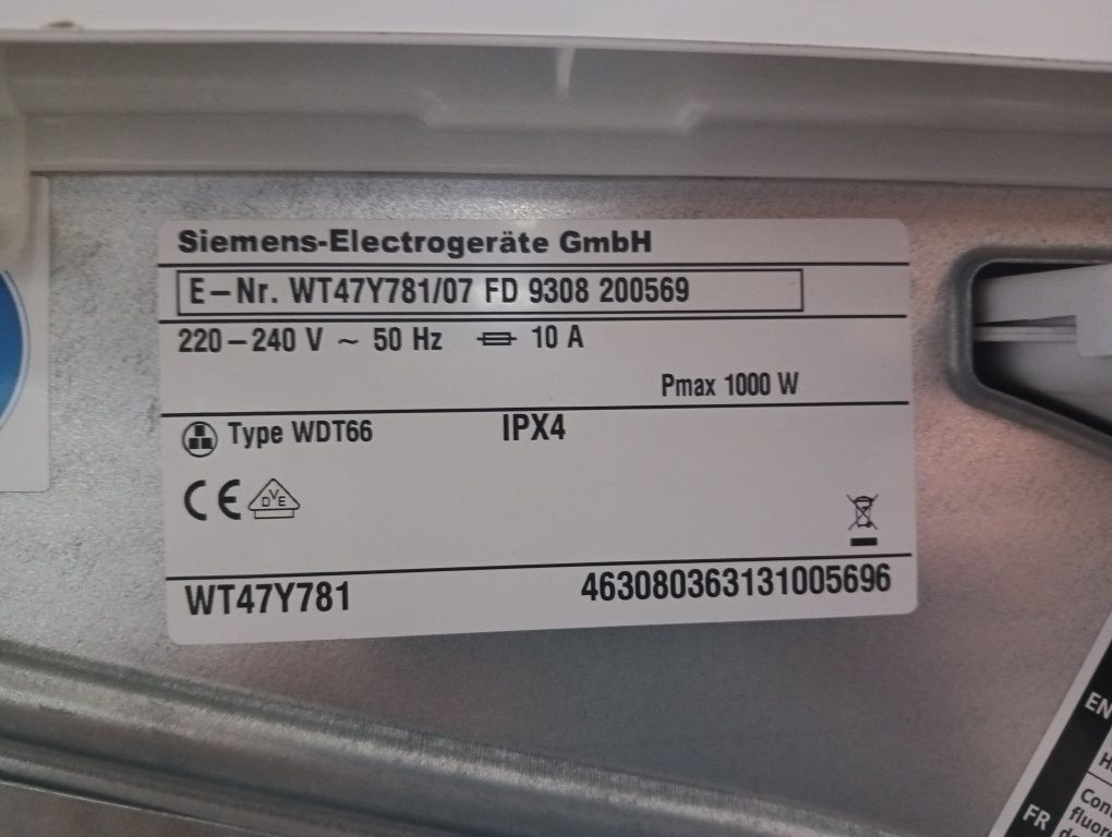 Комплект пералня и сушилня с термопомпа Siemens IQ 890 2годиниГаранция