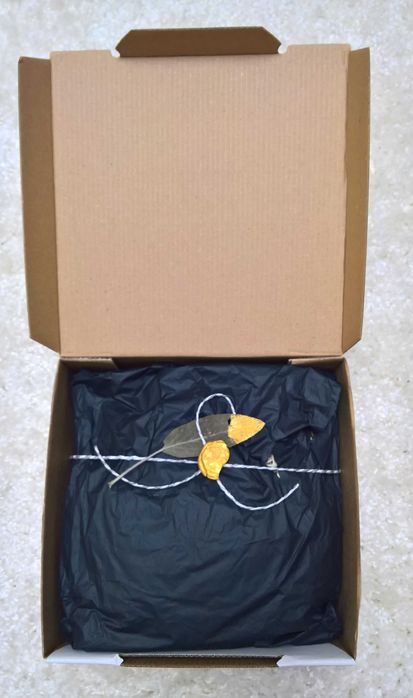 Set cadou ingeras pictat cu foita de aur