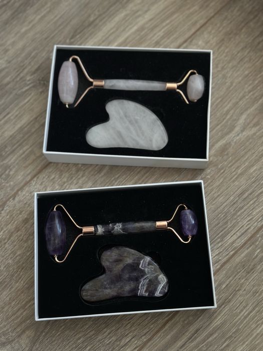 Роликовый массажер для лица розовый/зеленый/фиолетовый