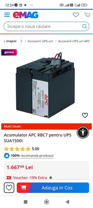 Baterie Panou Solar UPS Centrala termica 24 volți