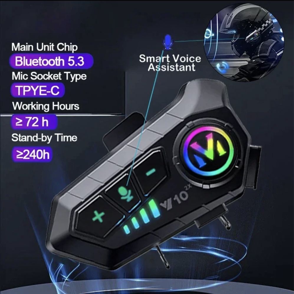 Bluetooth комуникатор за каска Y10