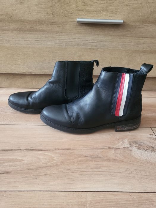 Оргинални боти Tommy Hilfiger от естествена кожа