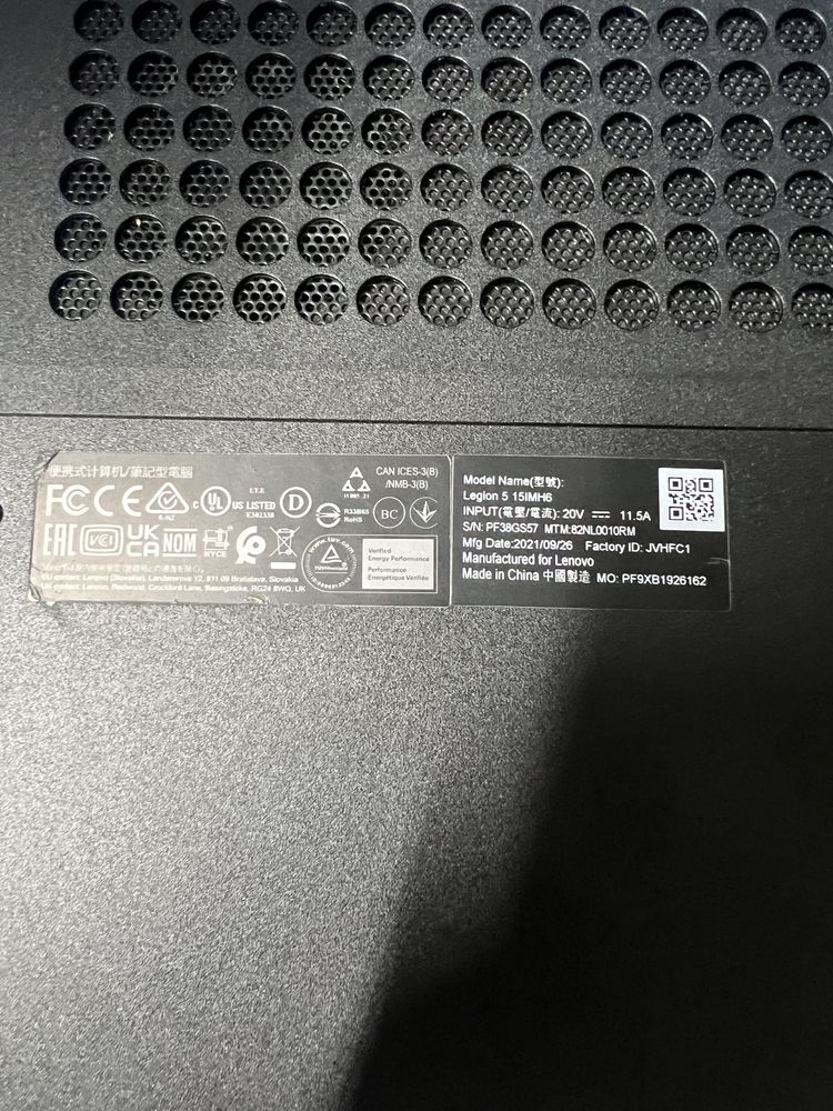 Lenovo Legion 5 (15IMH6) pentru piese