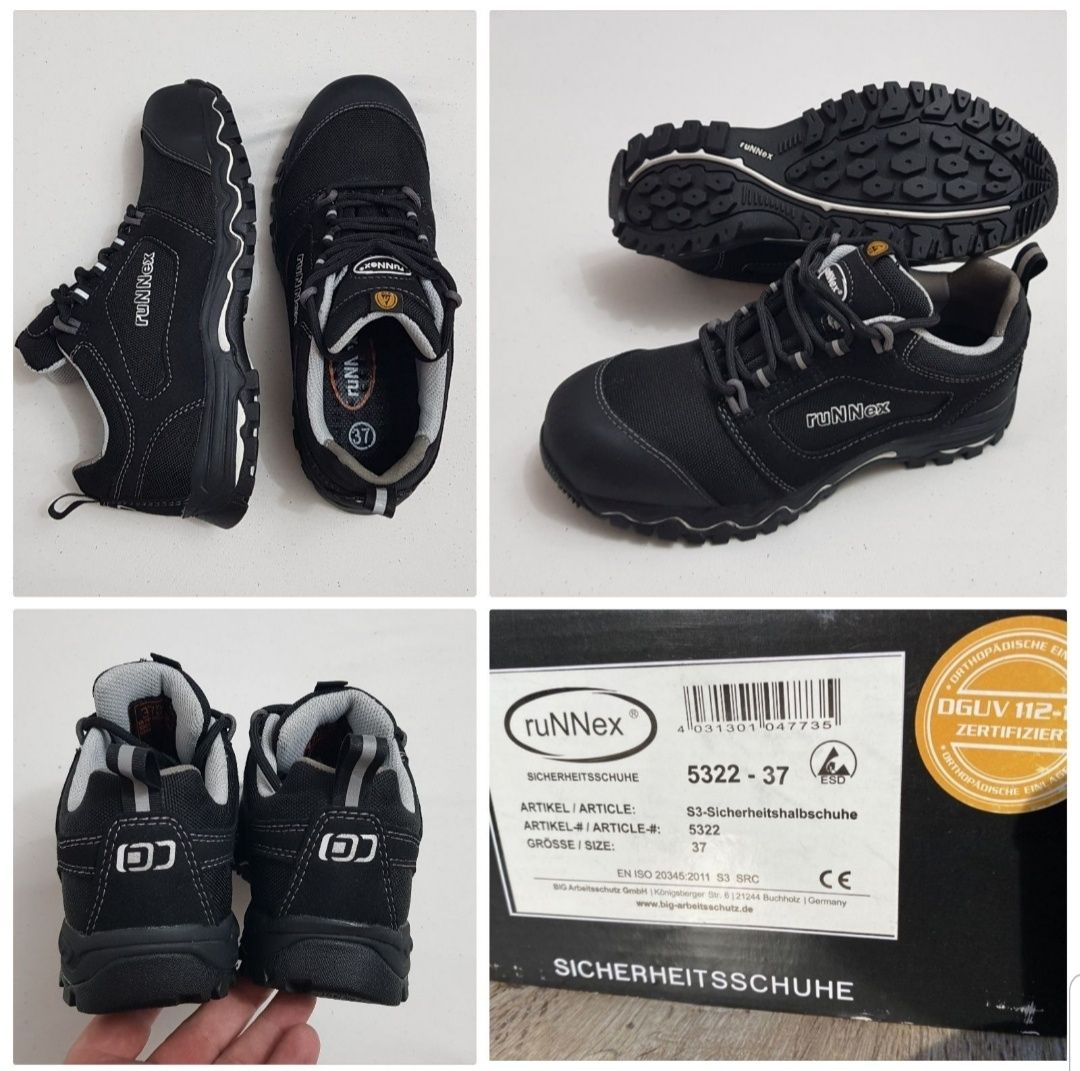 Pantofi protecție RUNNEX, încălțăminte bombeu, muncă ESD, unisex nr 37