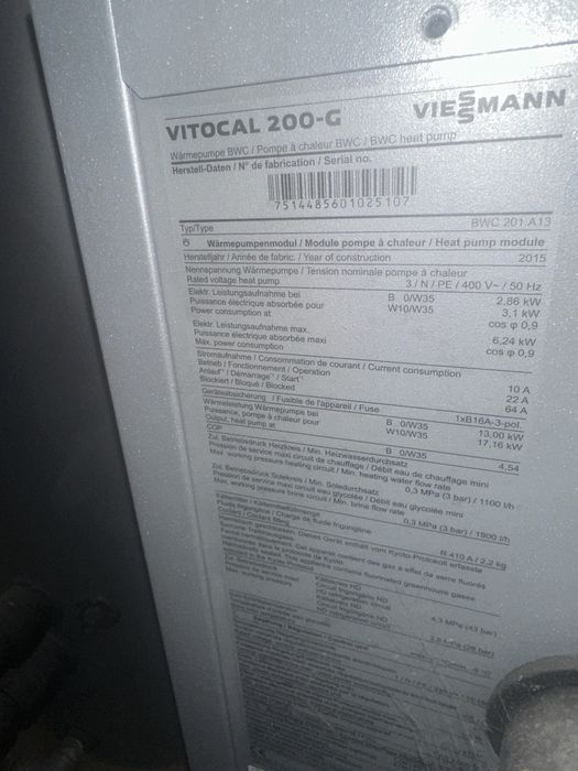 Viessmann vitocal 200-G термопомпа вода/вода