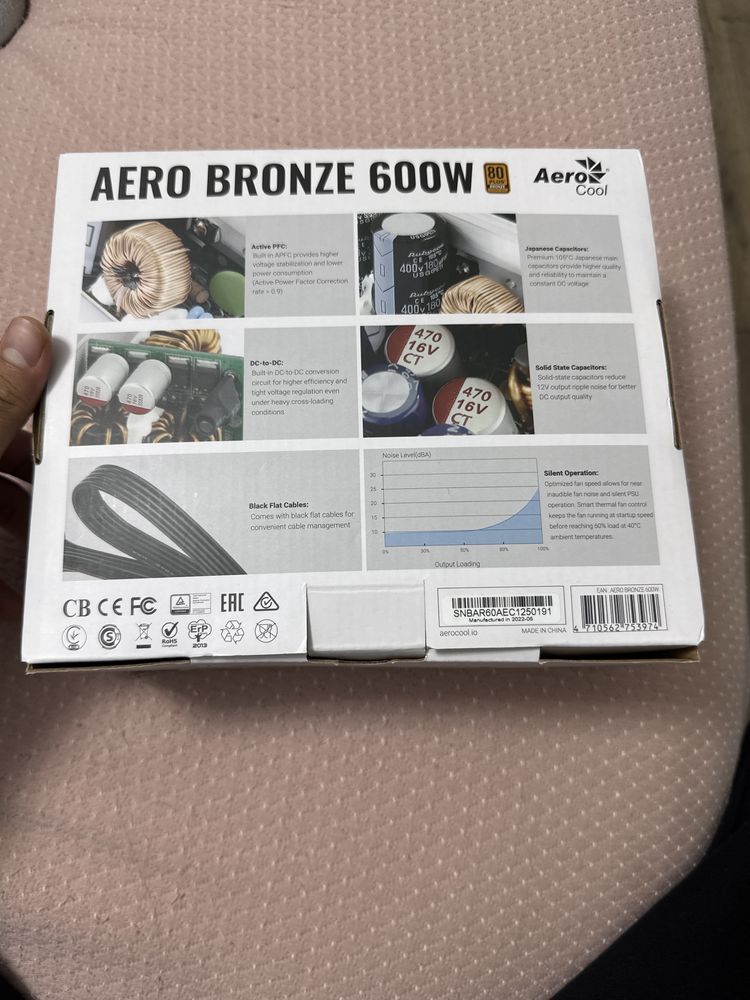 Блок питания aero bronze 600w 80plus
