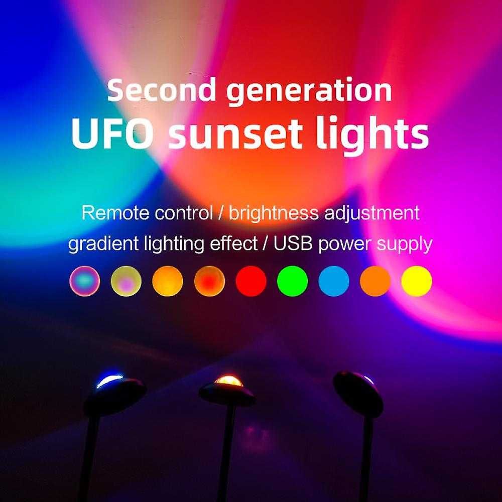 Lampa 16 culori RGB Sunset Light Rainbow cu telecomanda