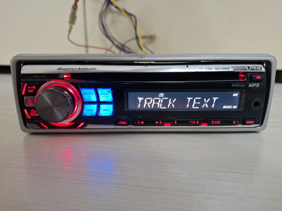 Radio casetofon cd MP3 cu auxiliar, vintage - Alpine CDE - 9874 RB