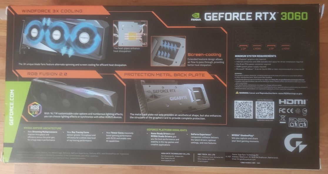 Placă video GIGABYTE GeForce RTX 3060 GAMING OC