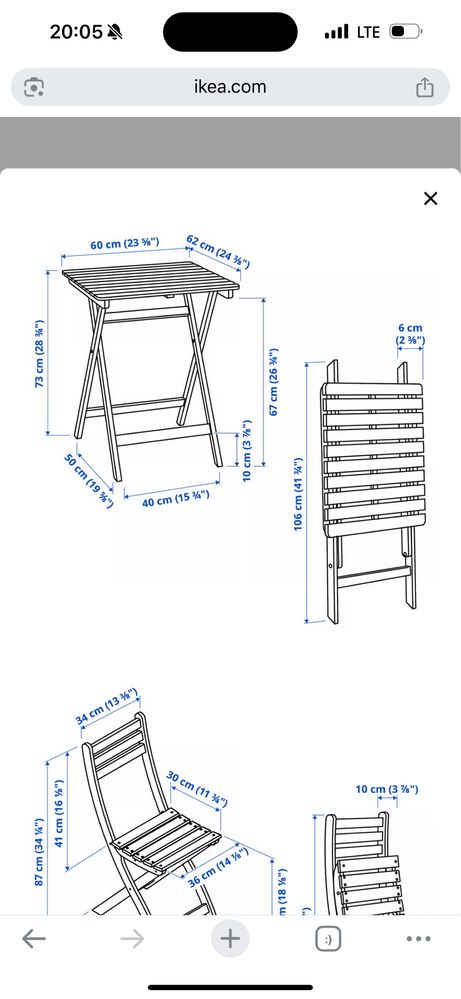 Masa si scaune exterior Ikea