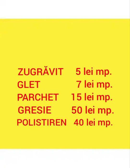 Zugravit glet parchet faianta