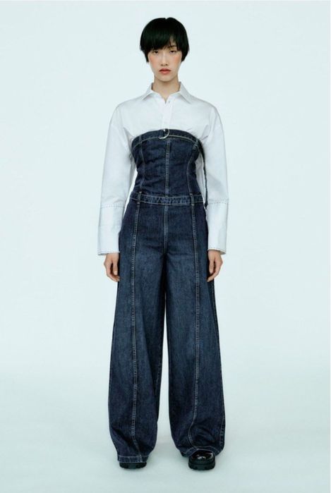 Дънков гащеризон без презрамки ZARA