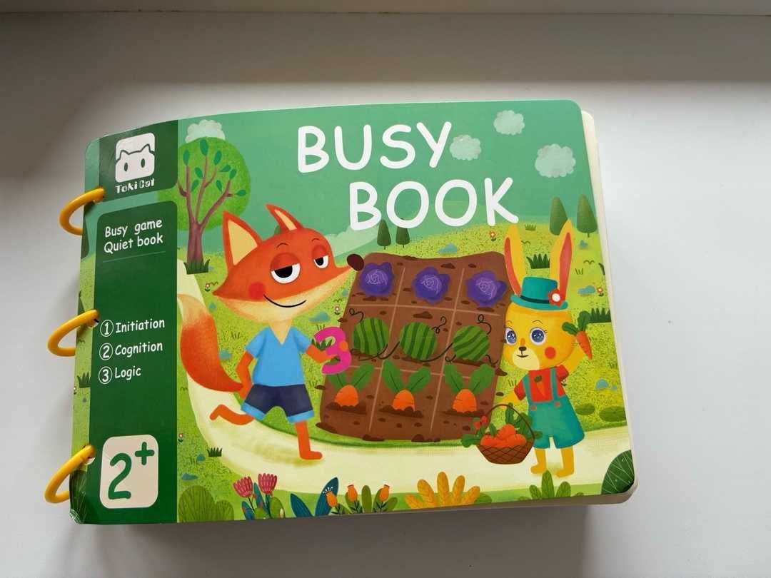 Развивающая книга Busybook, Монтессори на липучках бизибук | Busy book