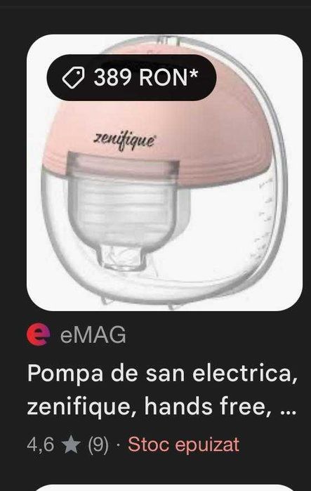 Pompa de san electrica, zenifique, hands free, 3 moduri de functionare