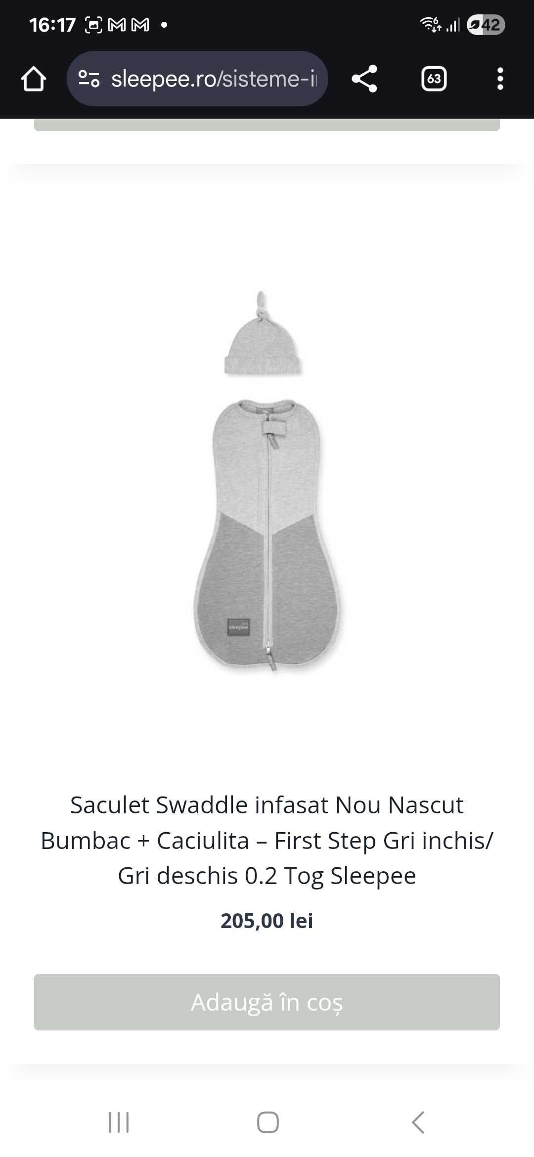 Sac de dormit și înfășat bebeluș