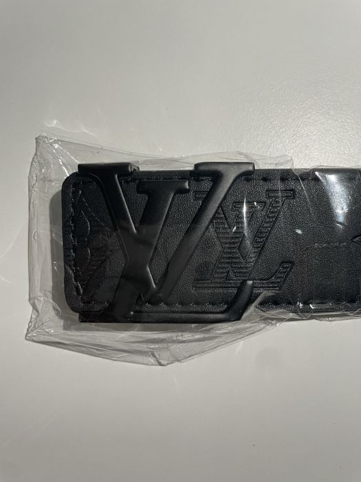 Curea Louis Vuitton Full Black cu cataramă LV, nouă