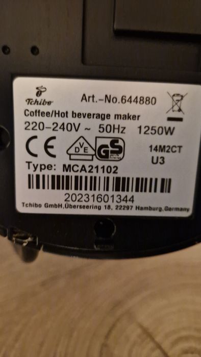 Espressor capsule Tchibo Cafissimo PURE Plus Black