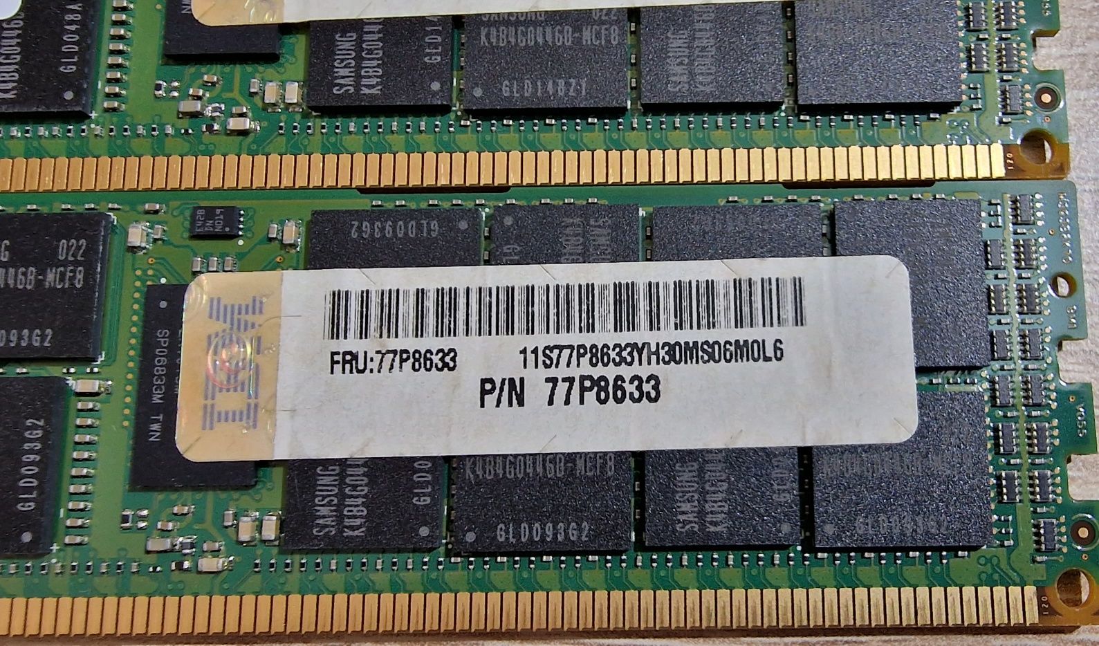 SAMSUNG RAM 64 GB DDR3 ECC - 4x16GB 4RX4 PC3 - 8500R