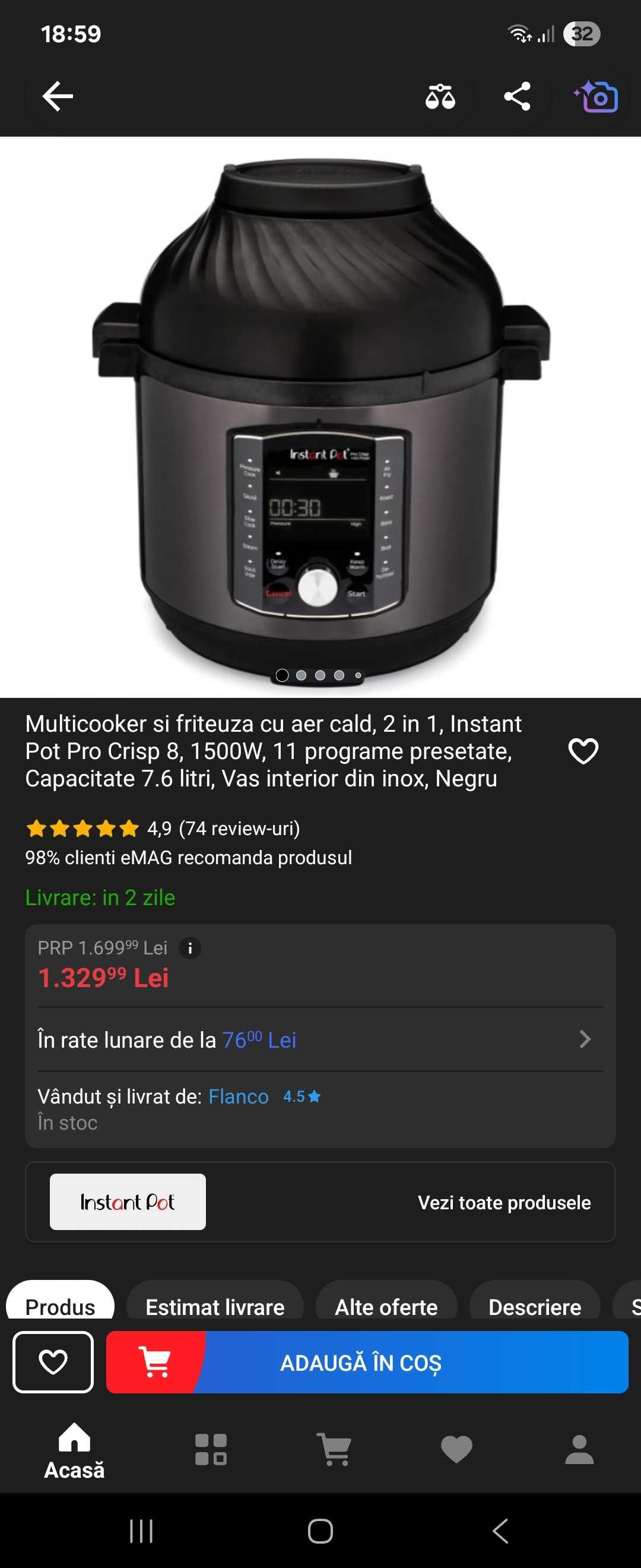 Oala Instant Pot Noua