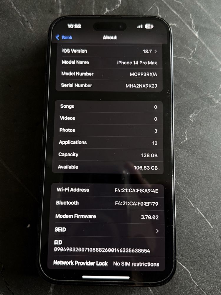 iPhone 14 Pro Max 128GB