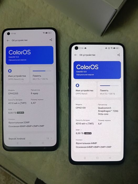Oppo Reno5 и Oppo Reno5 lite