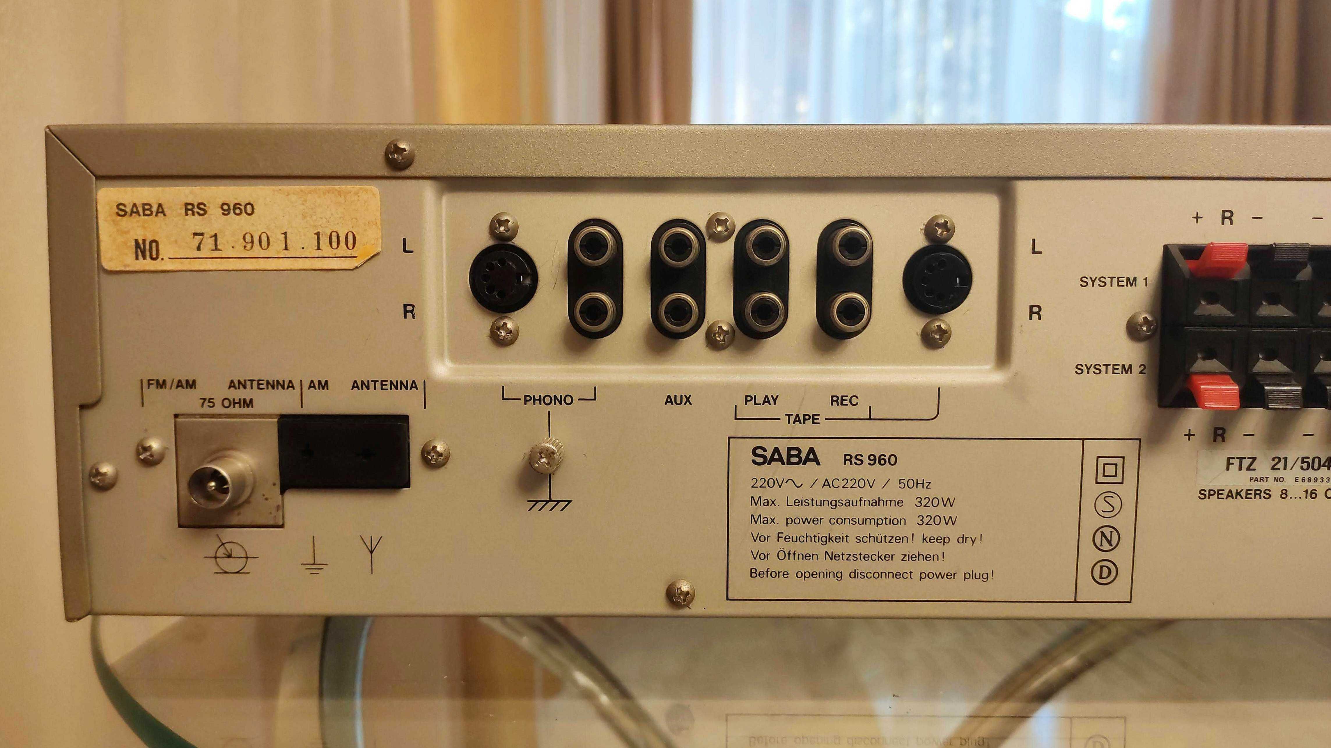 Saba RS 960 Quartz Synthesizer Receiver