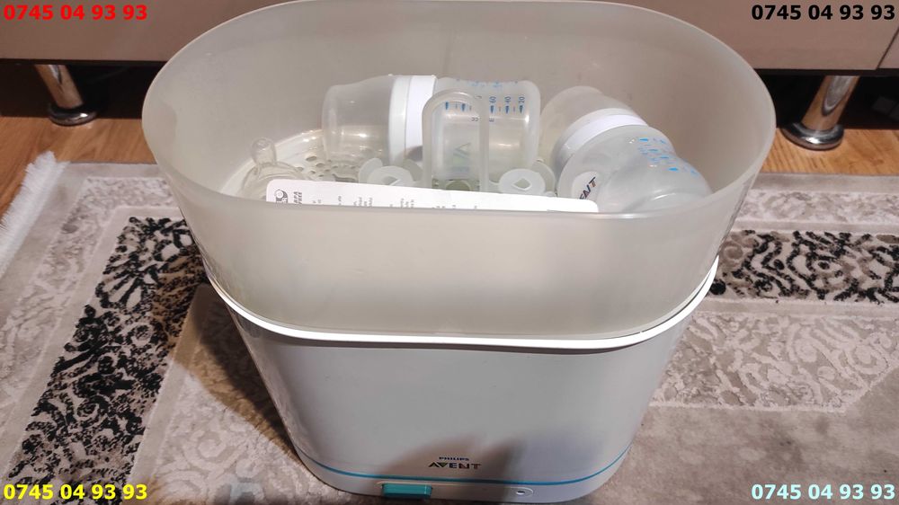 sterilizator AVENT SCF285 03 cu etaj perfect functional plus biberoane