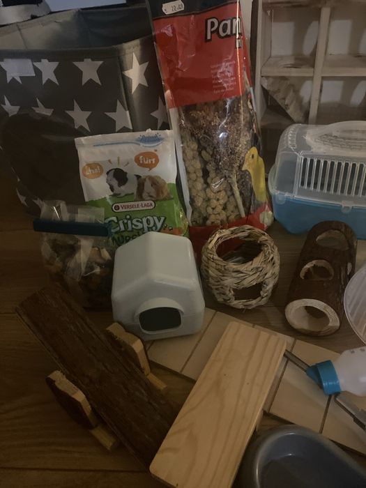Cușcă hamsteri 100x54x39 si accesorii, hrana, nisip, labirint, roata