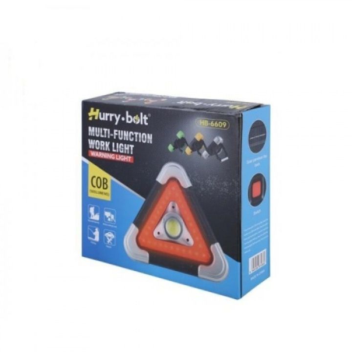 Triunghi de semnal luminos, Hurry Bolt, HB 6609, cu panou solar, Multi