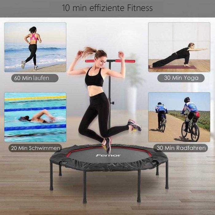 Сгъваем фитнес батут с регулируема височина на дръжката TX-7300-S