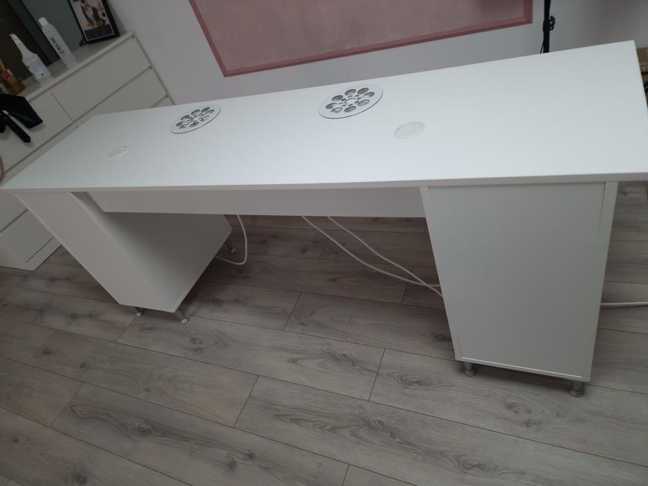 Masa profesionala dubla pentru manichiura ProDust alb