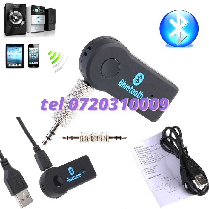 Nou Adaptor  Audio  Bluetooth Pentru Masina Aux A2dp Pentru Casti Dif