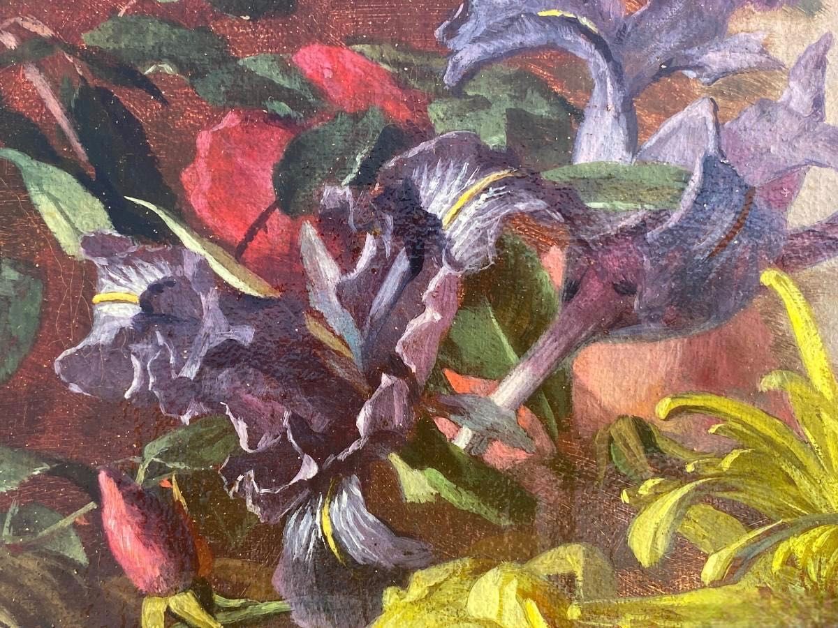 Картина «Натюрморт с цветами» Давид де Нотер 18 век