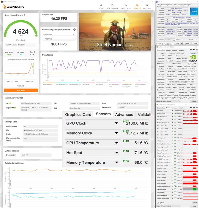 GIGABYTE RTX 3080 GAMING OC WB racita pe apa cu MSI 360R ARGB