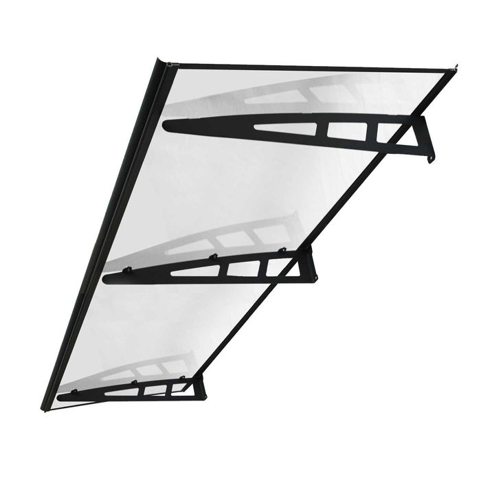Copertină VIVIEN PRO Alu Plexiglas de ușă 120x80 - 270x100 cm marchiză