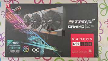 Placa video AMD Asus ROG Strix RX580 8GB Gaming OC, pachet complet