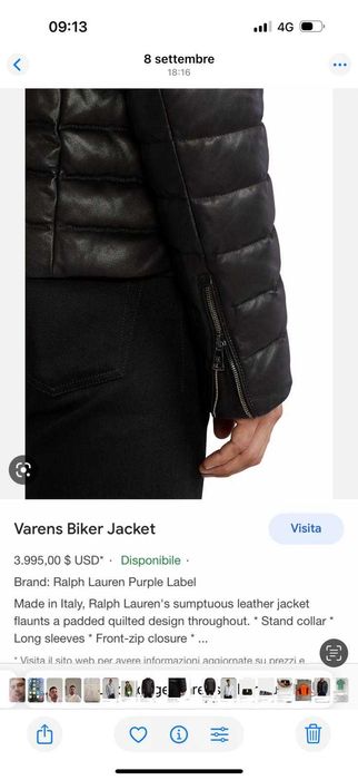 Geaca din piele Ralph Lauren Purple Label