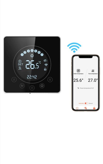 Termostat wifi 16A cu senzor încălzire electrică în pardoseală