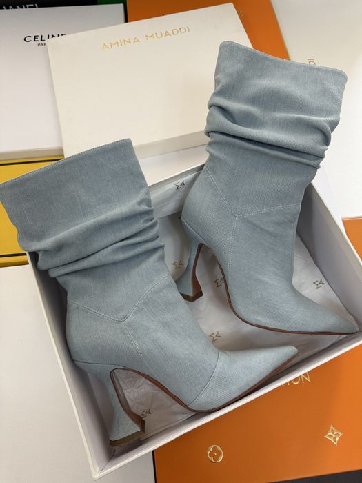 Amina Muaddi дамски дънкови ботуши New Season