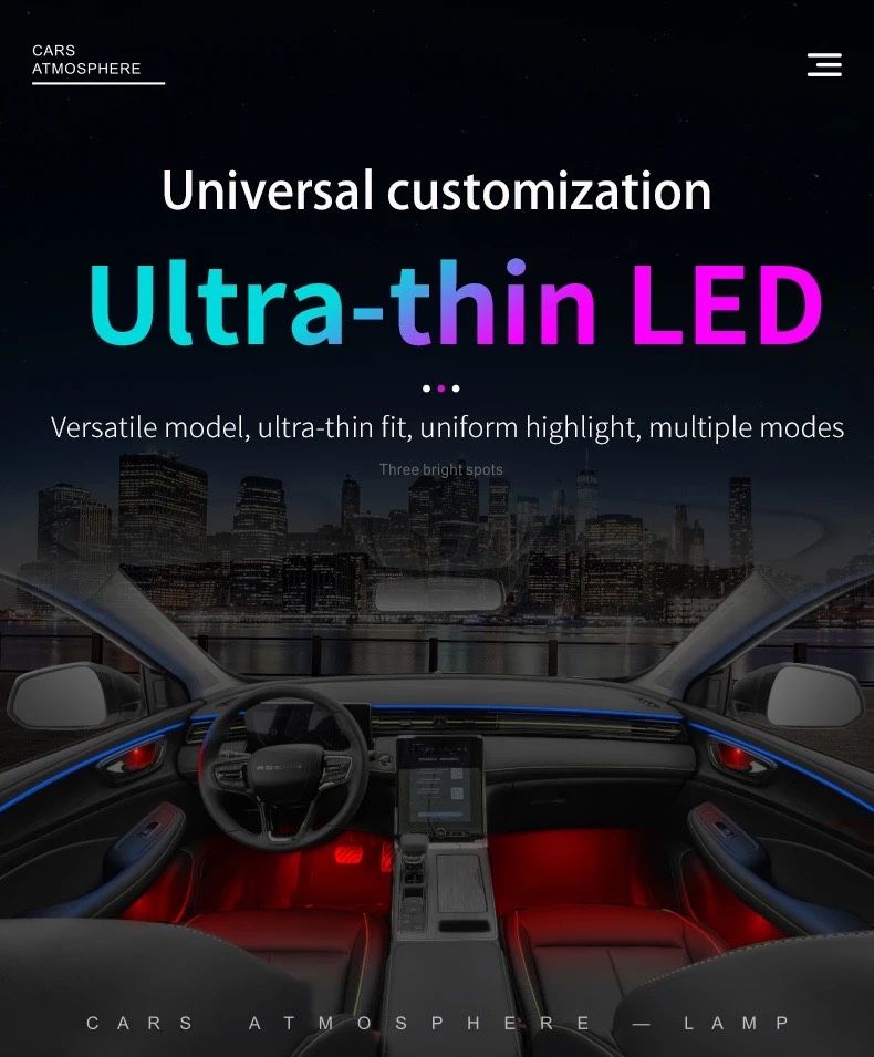 Kit lumini ambientale auto 18 in 1 RGB Symphony acrilic Wireless