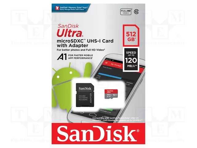 Card de memorie 512GB Sandisk MicroSDXC telefon tableta Nou Sigilat