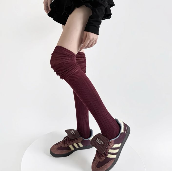 Высокие гольфы оверни в рубчик