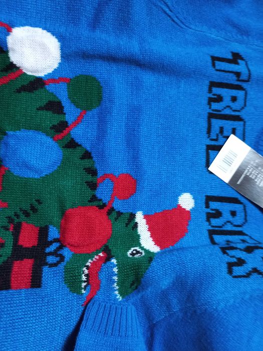 Детска  блуза с коледни мотиви и лампички