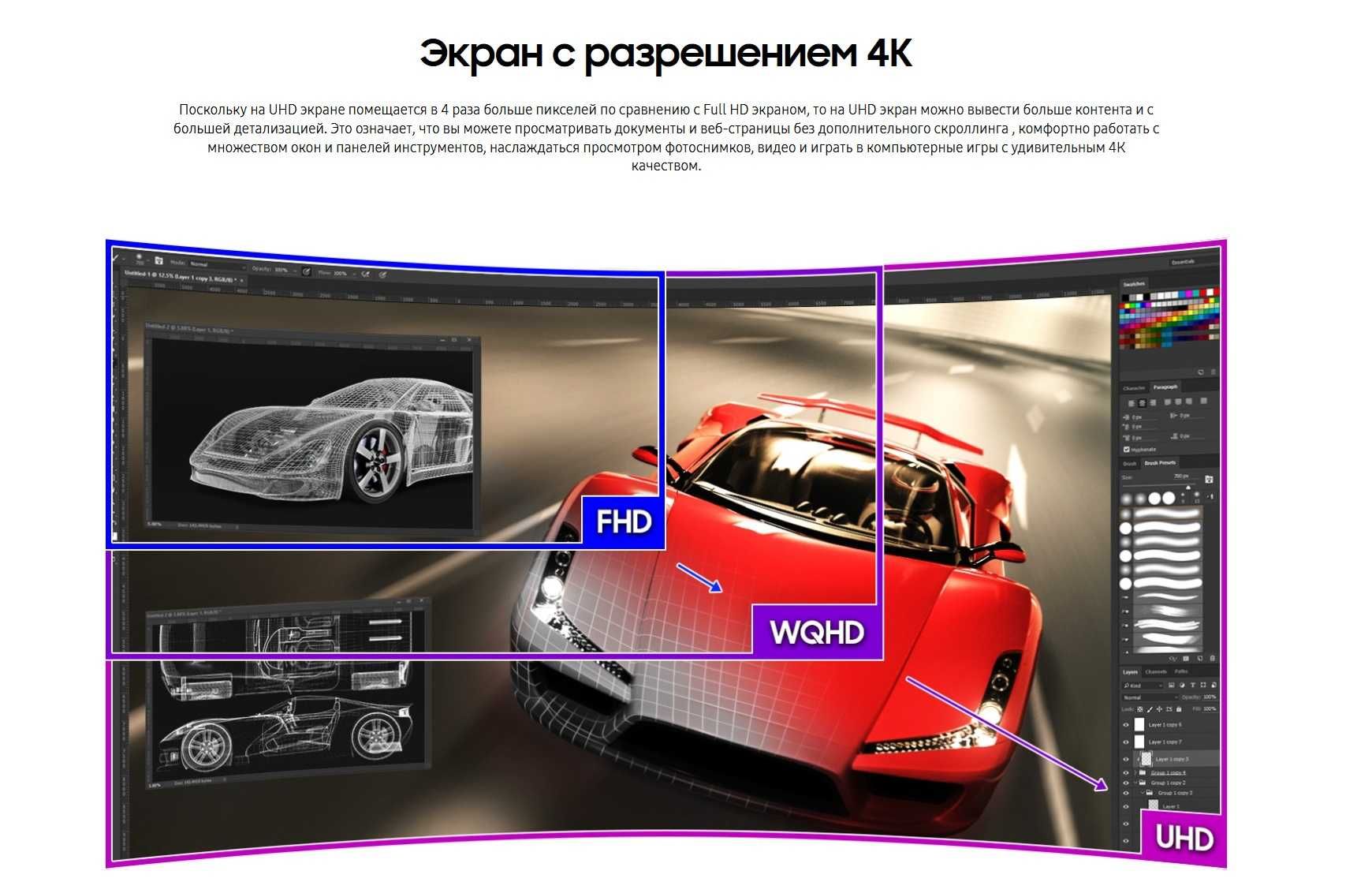 Монитор Samsung 32 4K высокого разрешения